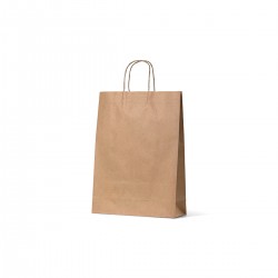 Brown Midi Paper Carry Bag Portrait 