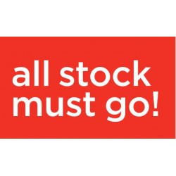 Banner: ALL STOCK MUST GO