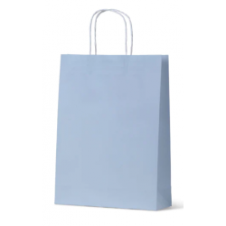 Baby blue medium paper carry bag