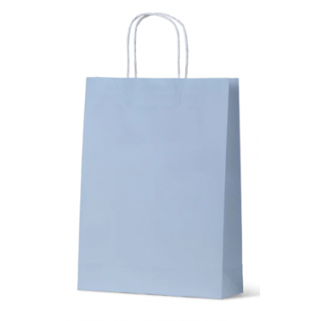 Baby blue medium paper carry bag