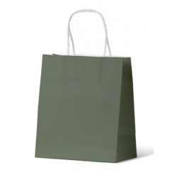 Khaki green small paper carry bag