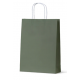 Khaki green medium paper carry bag
