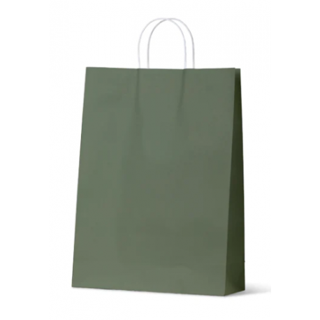 Khaki green large paper carry bag