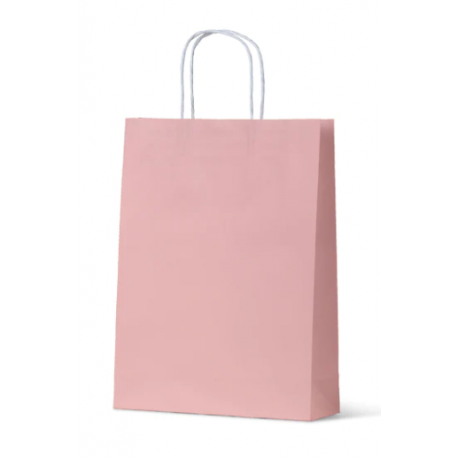 Baby pink medium paper carry bag