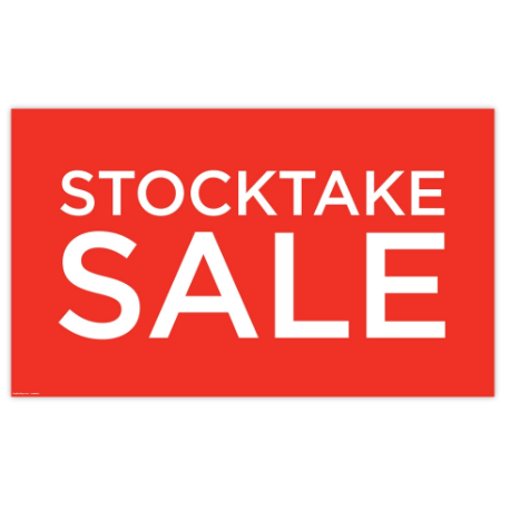 Banner: STOCKTAKE SALE