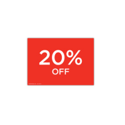 20% off double sided card A5, A4, A3