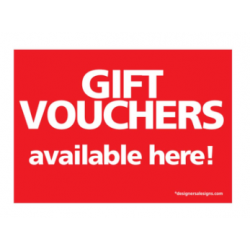 SIGN ASK ABOUT GIFT VOUCHERS R/W
